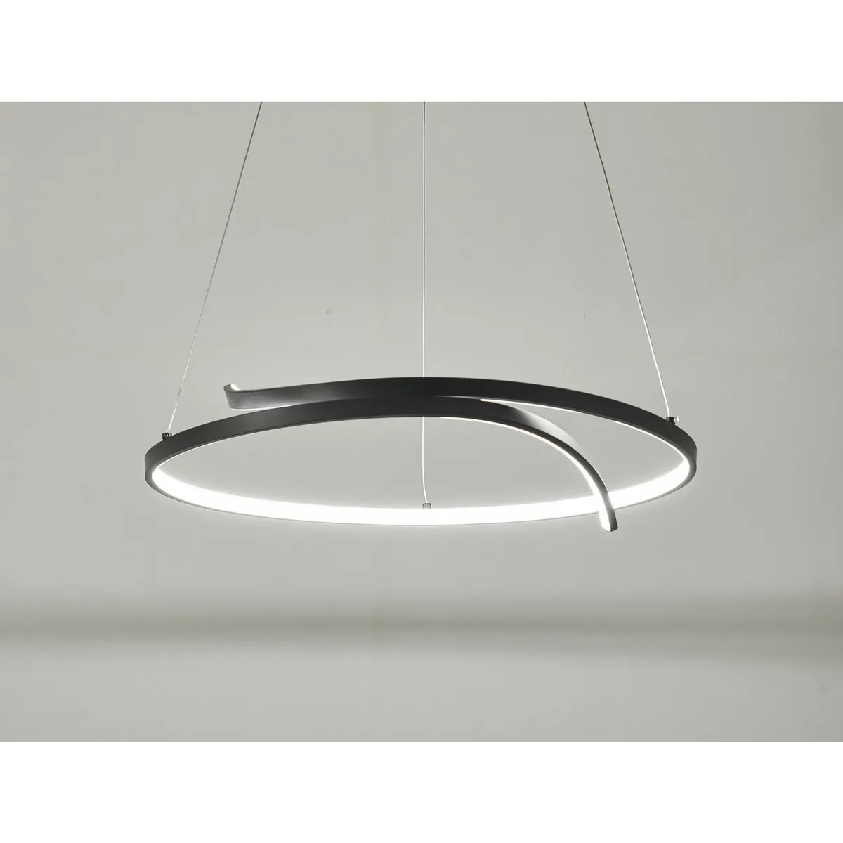 JUST HOME COLLECTION - Lámpara de Techo Led Circular Metal Negro