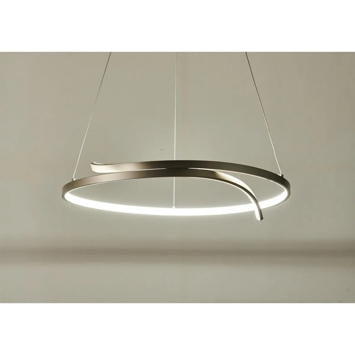 JUST HOME COLLECTION - Lámpara de Techo Led Circular Metal Gris