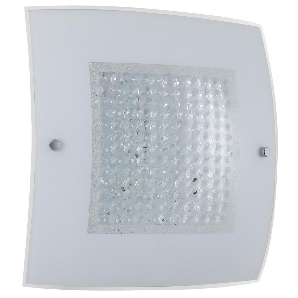 JUST HOME COLLECTION - Plafón Led vidrio cuadrado 18 W