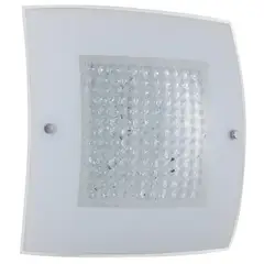 JUST HOME COLLECTION - Plafón Led vidrio cuadrado 18 W