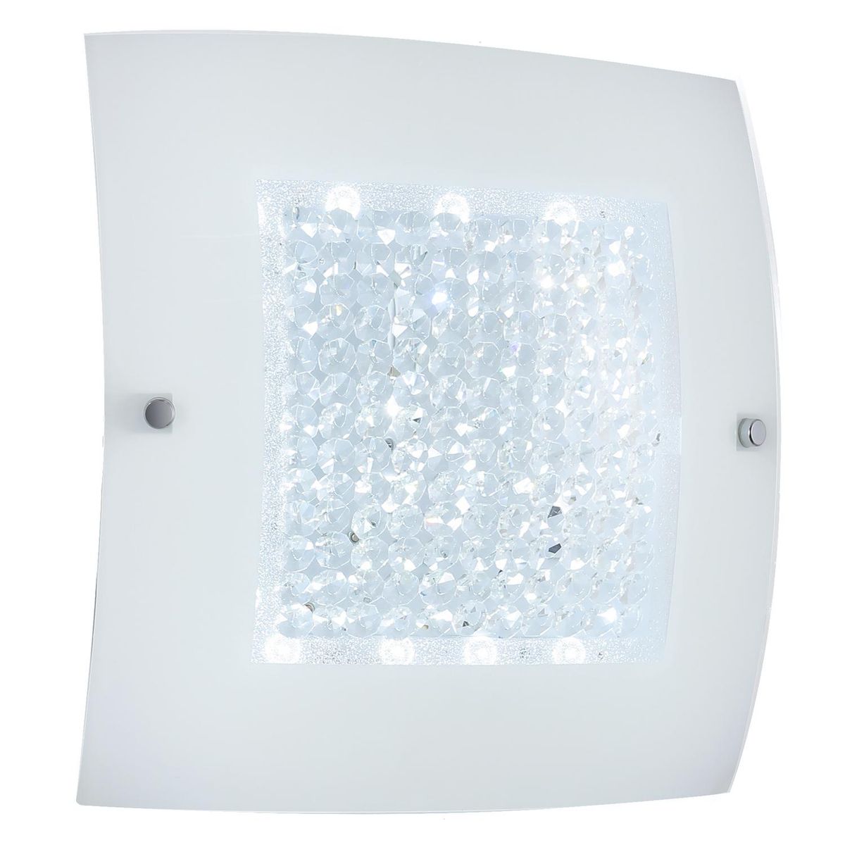 JUST HOME COLLECTION - Plafón Led vidrio cuadrado 18 W