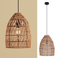 Lámpara Colgante Camioli Ratán Café