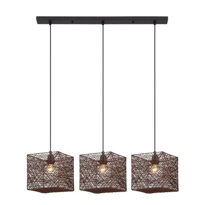 Imagen 2 del producto Lámpara Colgante Cubos 3 Luces Metal Café