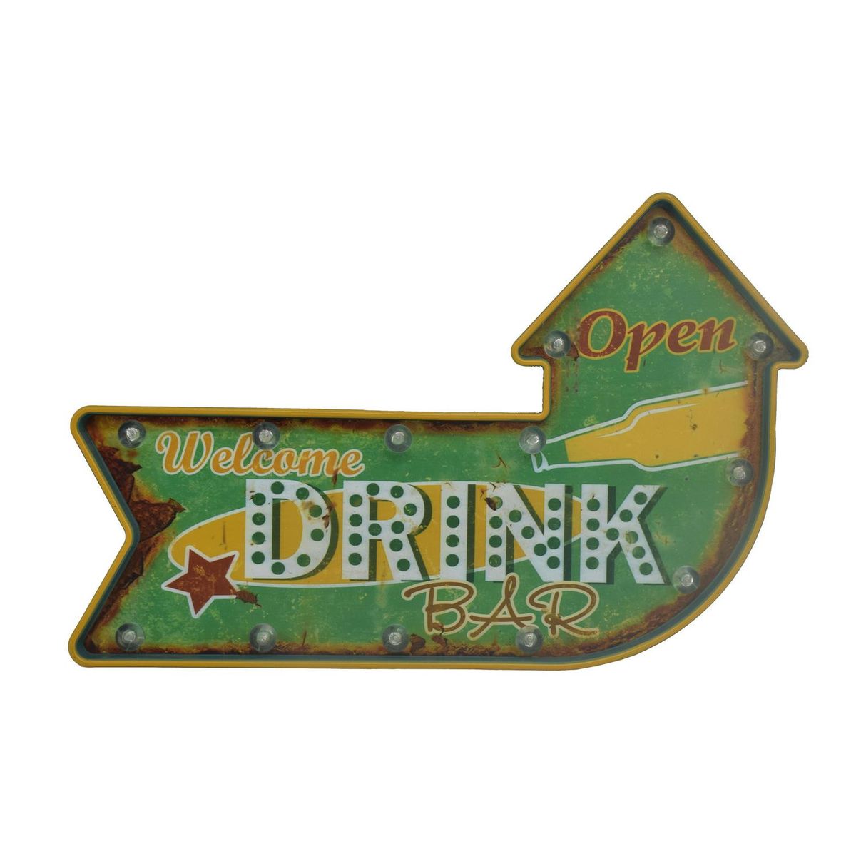 JUST HOME COLLECTION - Letrero Led Drink Beer verde