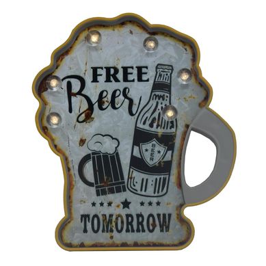 Letrero Led Beer beige