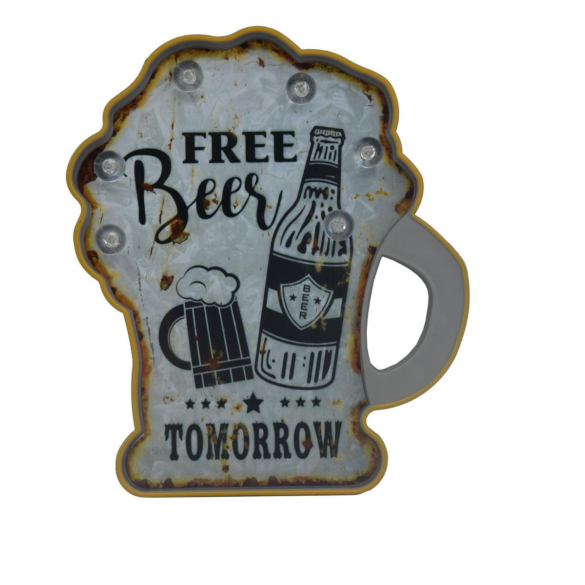 JUST HOME COLLECTION - Letrero Led Beer beige