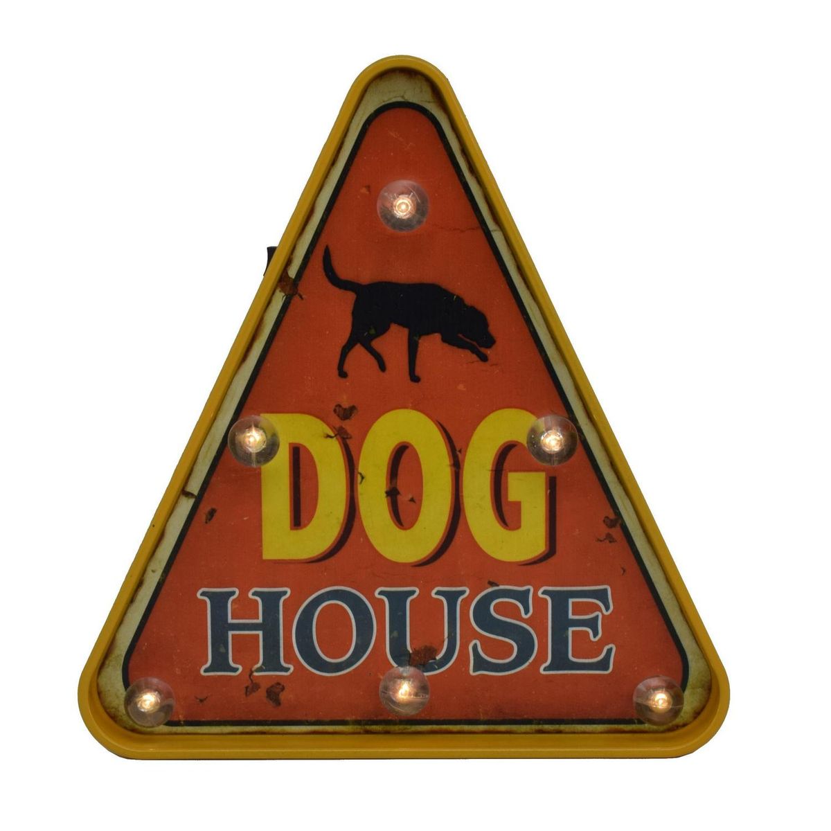 HOMY - Letrero Led Dog House rojo