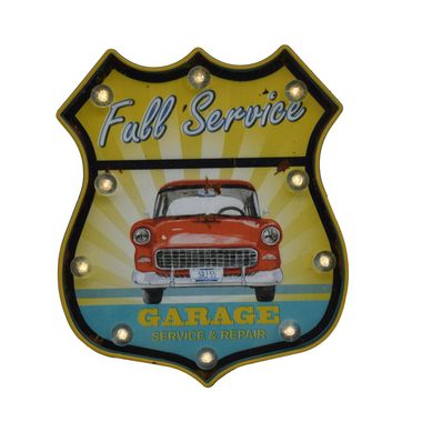 Letrero Led Auto Garage amarillo