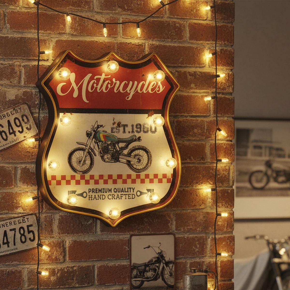 JUST HOME COLLECTION - Letrero Led Moto Multicolor 30x5 cm