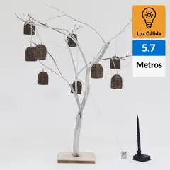 JUST HOME COLLECTION - Guirnalda solar rústica 10 luces