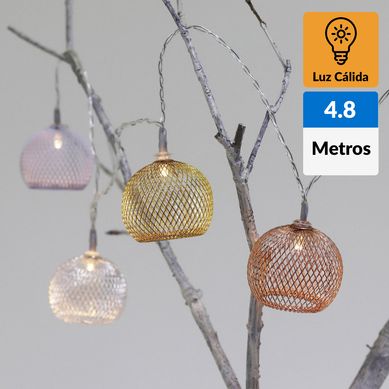 Guirnalda solar copones 10 luces