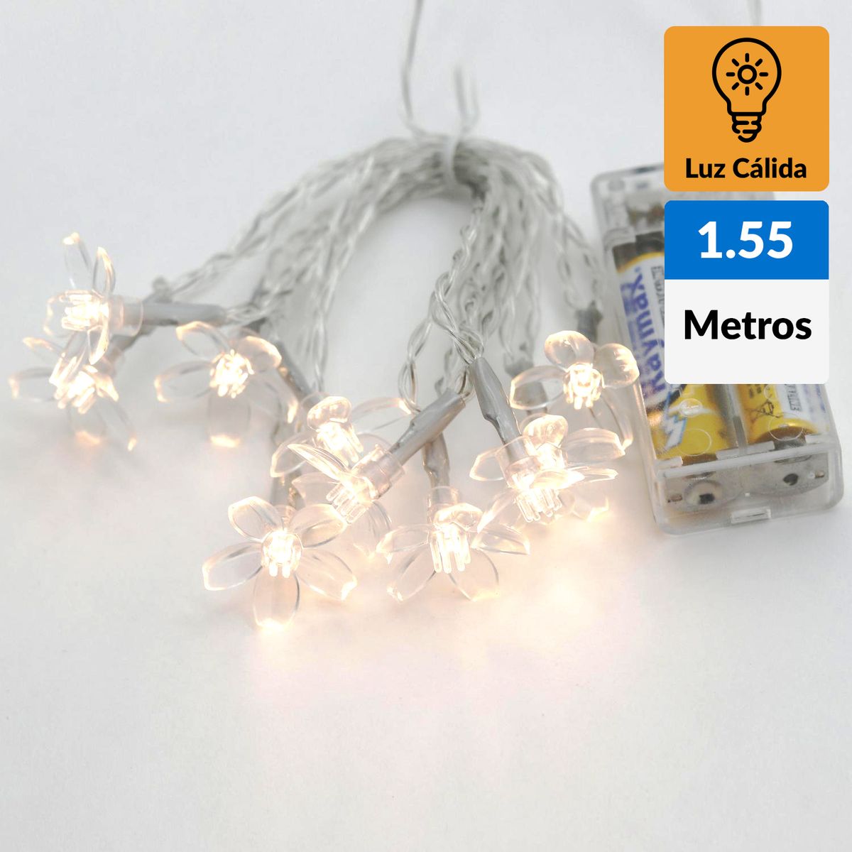 JUST HOME COLLECTION - Guirnalda florcitas 10 luces