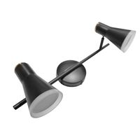 Barra Led Pipa 2 Luces Metal Negro