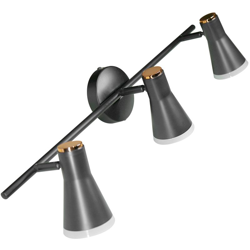 JUST HOME COLLECTION - Barra Led pipa 3 luces negro
