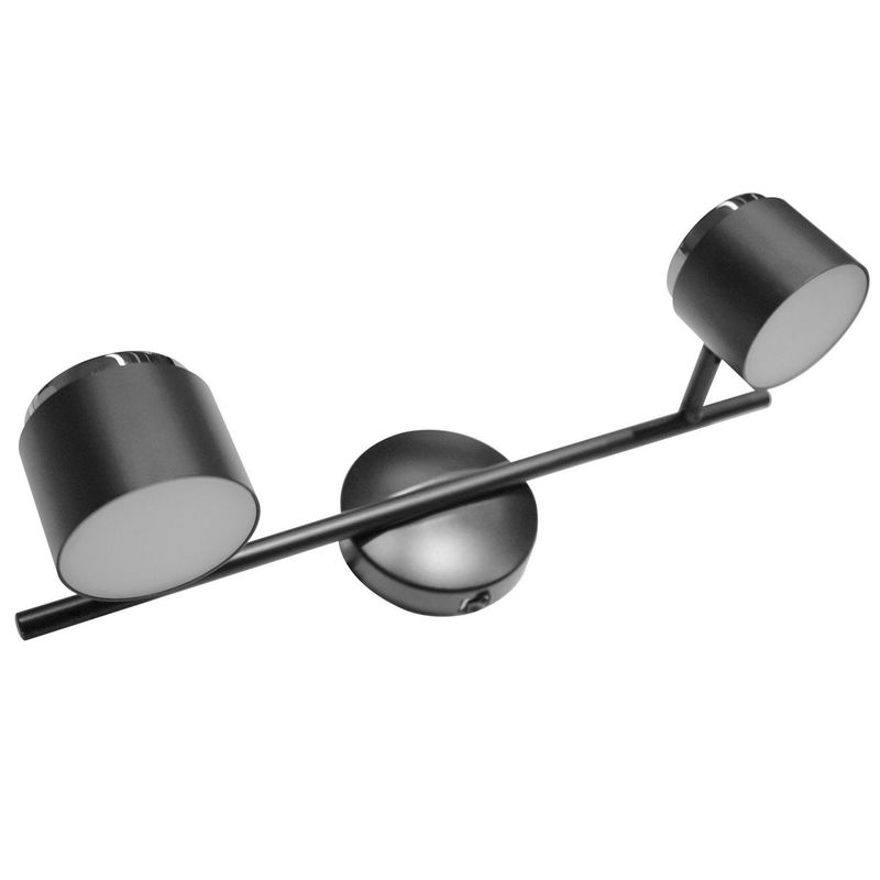 JUST HOME COLLECTION - Barra Led Kivu 2 Luces Metal Negro 8.4 W 10 cm
