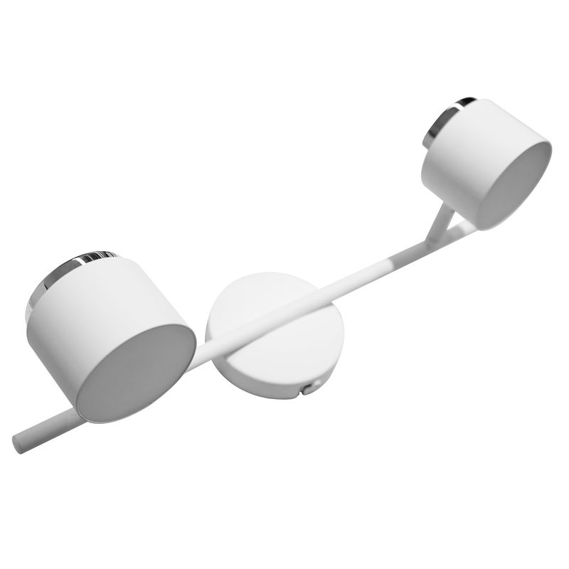JUST HOME COLLECTION - Barra Led Kivu 2 Luces Metal Blanco 10 cm