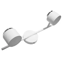 JUST HOME COLLECTION - Barra Led Kivu 2 Luces Metal Blanco 10 cm