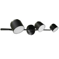 Barra Led Kivu 3 Luces Metal Negro
