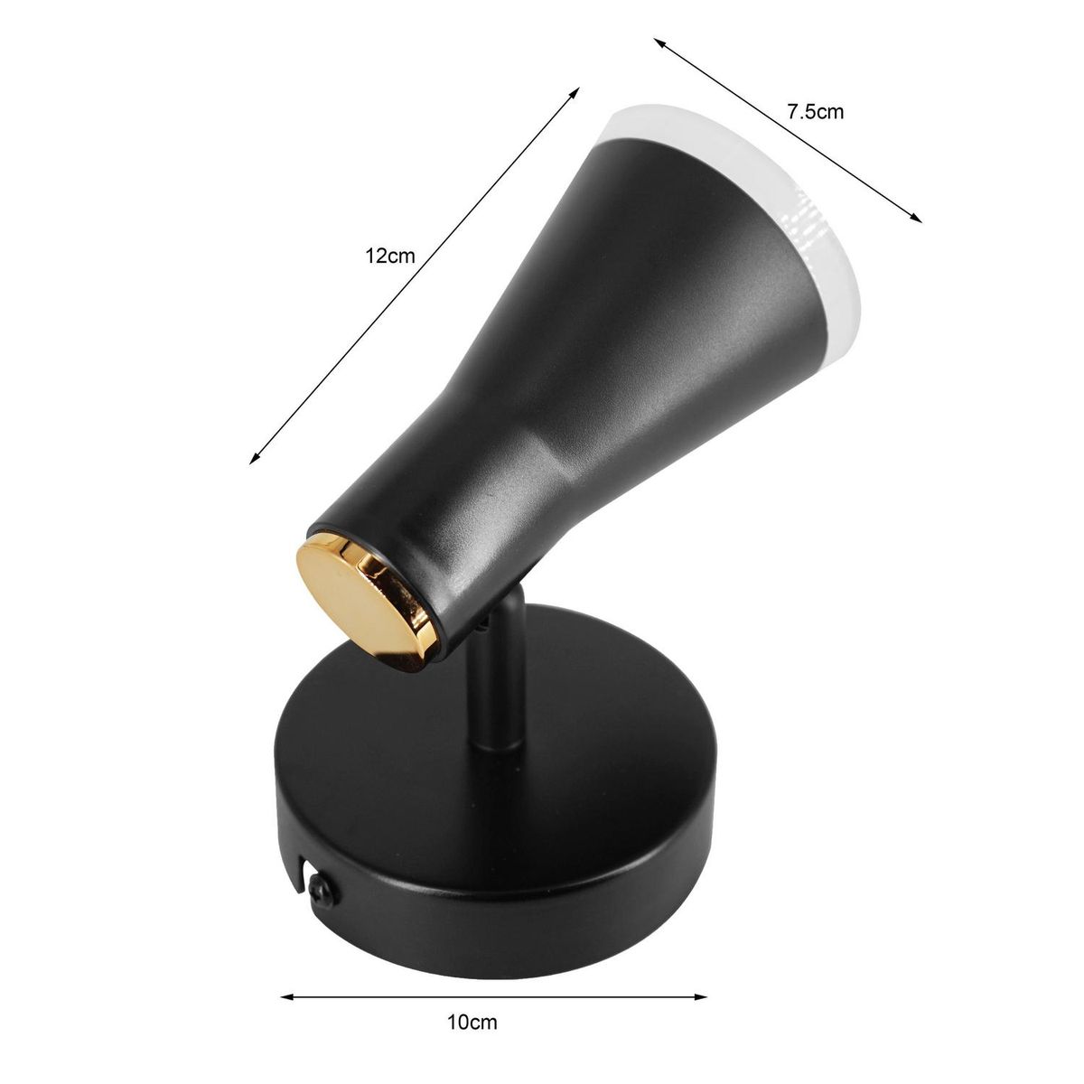 JUST HOME COLLECTION - Apliqué Led Pipa Metal Negro