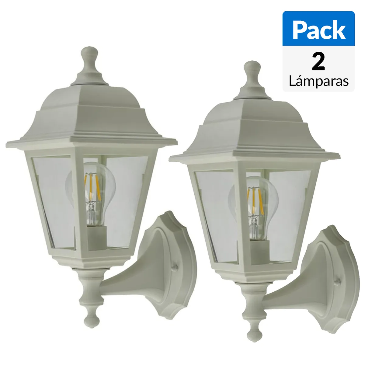 JUST HOME COLLECTION - Pack 2 Faroles de Muro 60 W IP44