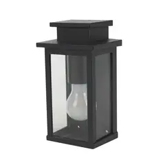 JUST HOME COLLECTION - Farol muro lagar 1 luz E27 negro
