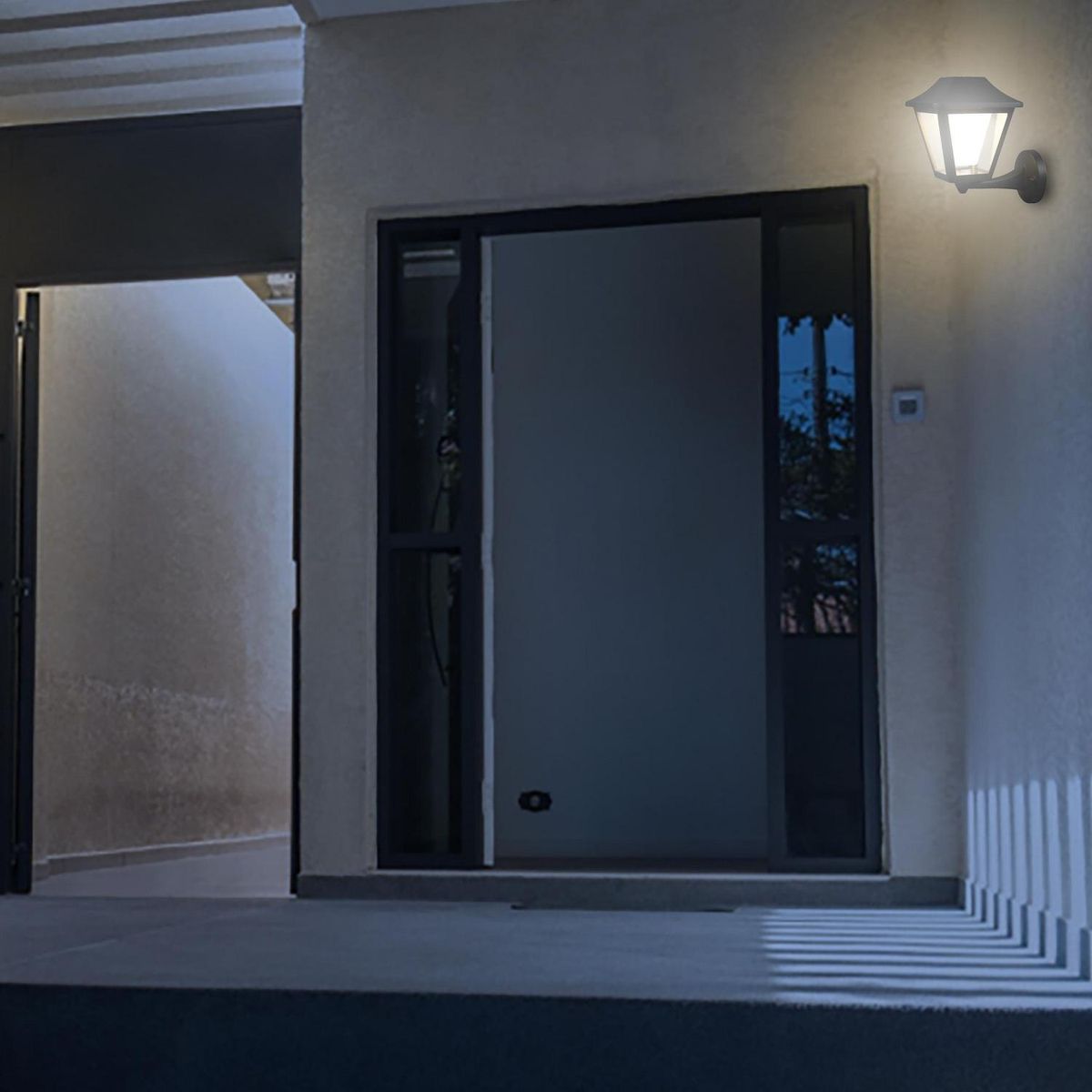 JUST HOME COLLECTION - Farol muro Led Wifi negro