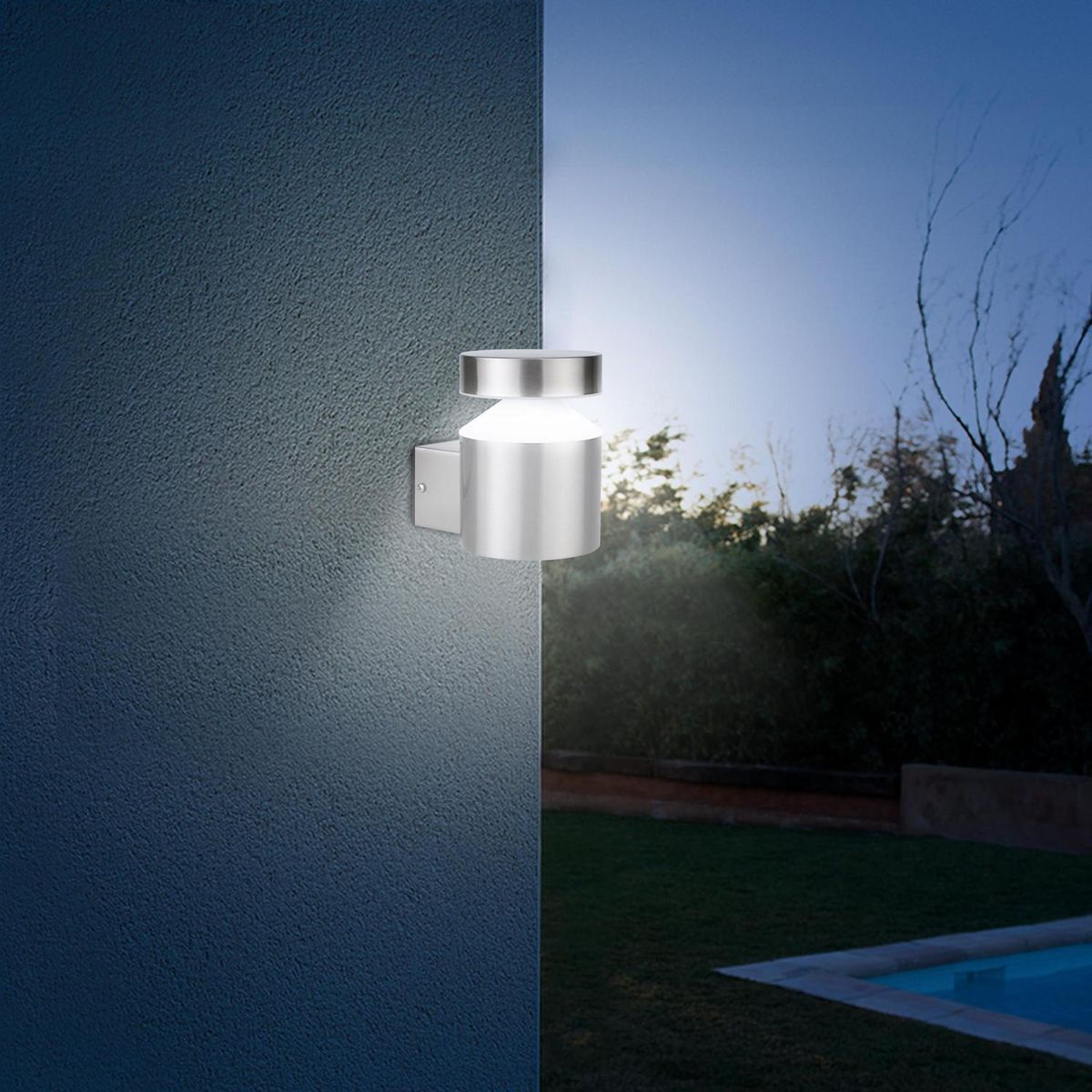 JUST HOME COLLECTION - Farol muro Led Wifi plata