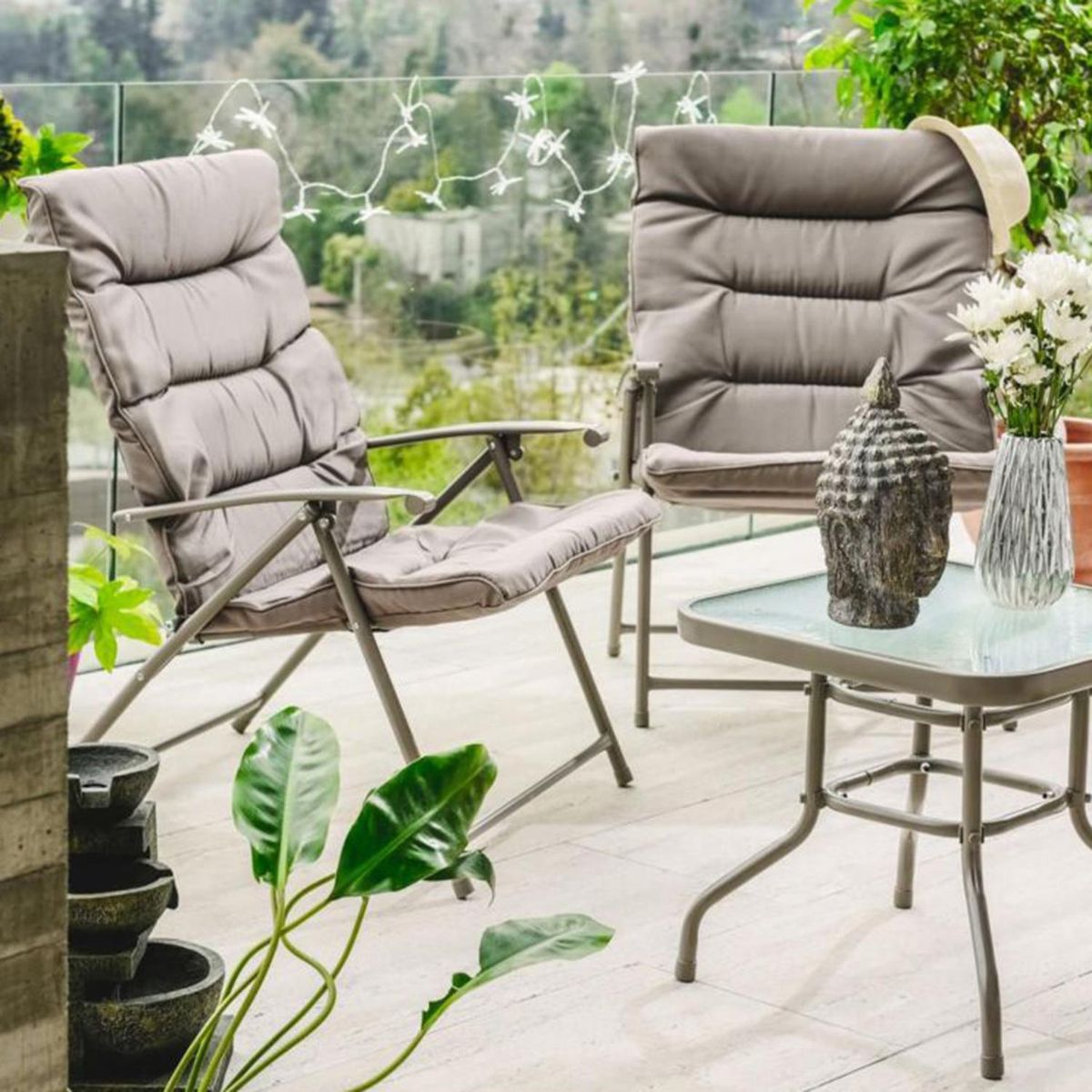 JUST HOME COLLECTION - Set 2 sillas Sao Paulo taupe