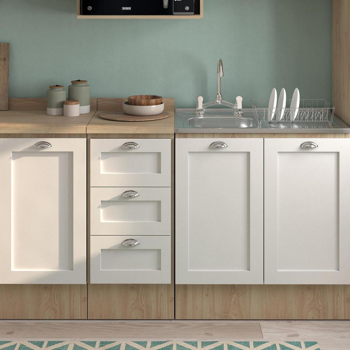 JUST HOME COLLECTION - Base 3 cajones Denver 40X88X50 cm
