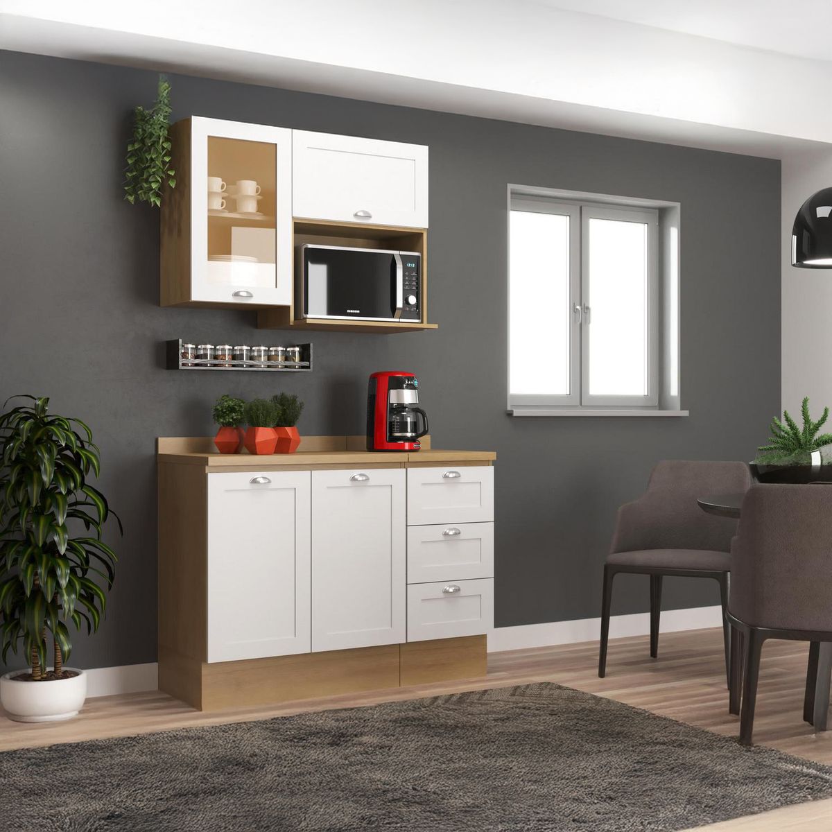 JUST HOME COLLECTION - Kit Cocina 4 Denver 120X209X50 Cm