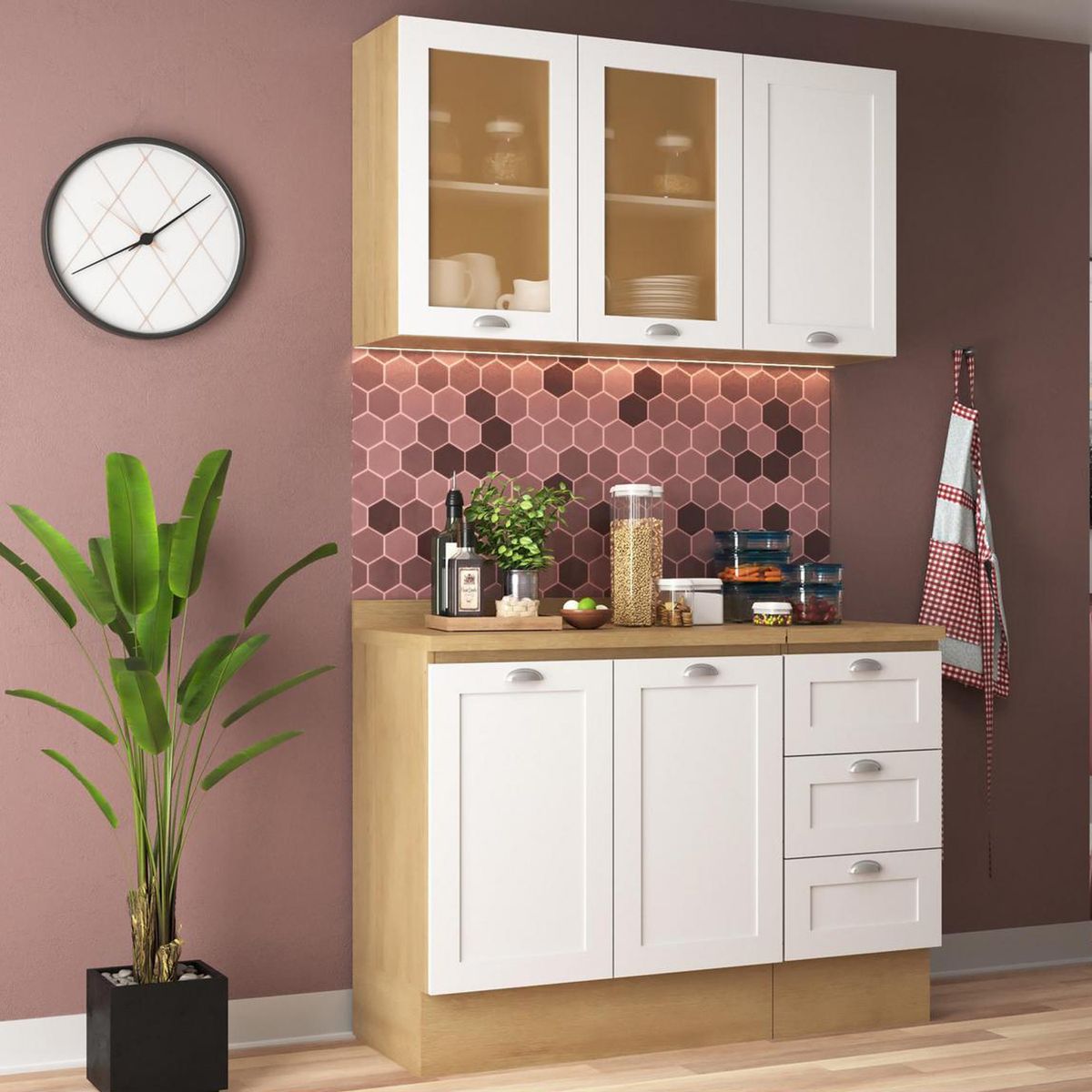 JUST HOME COLLECTION - Kit Cocina 5 Denver 120X209X50 Cm