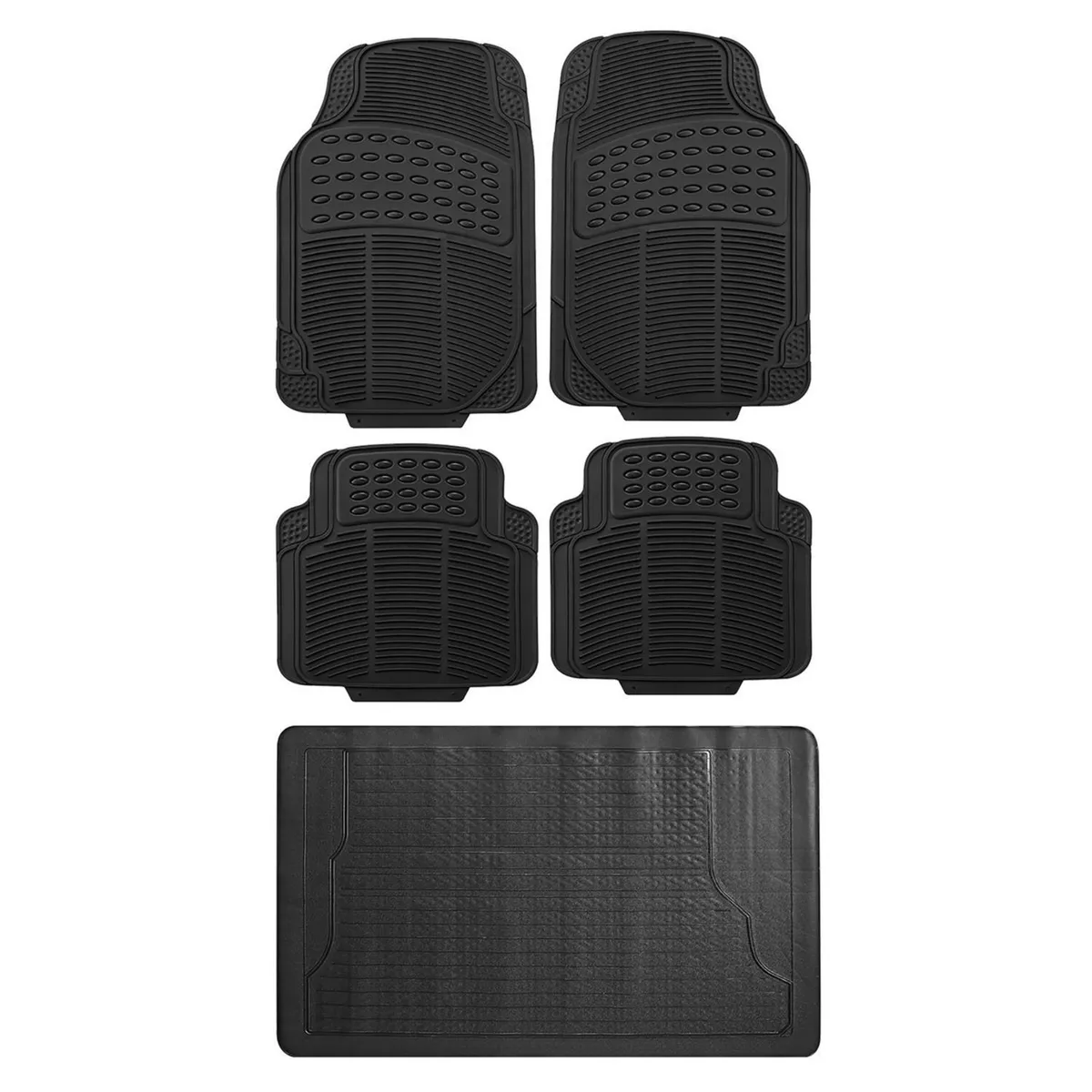 AUTOSTYLE - Set de Cubrepisos Autostyle 5 Piezas Universal Antideslizante Negro