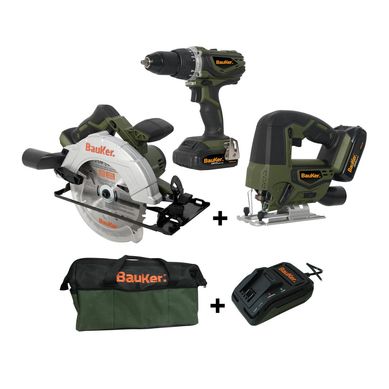 Set herramientas 18v bauker