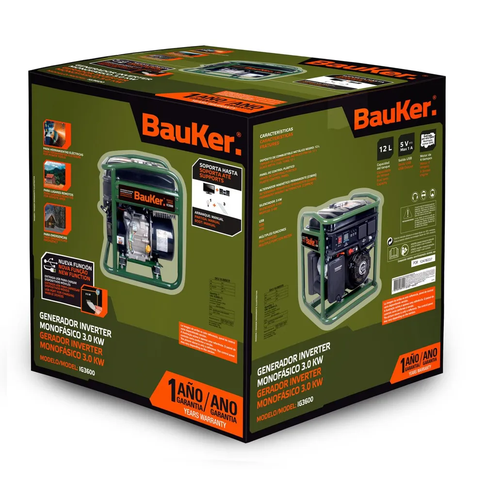 Bauker IG3600 Gasolina, foto 11