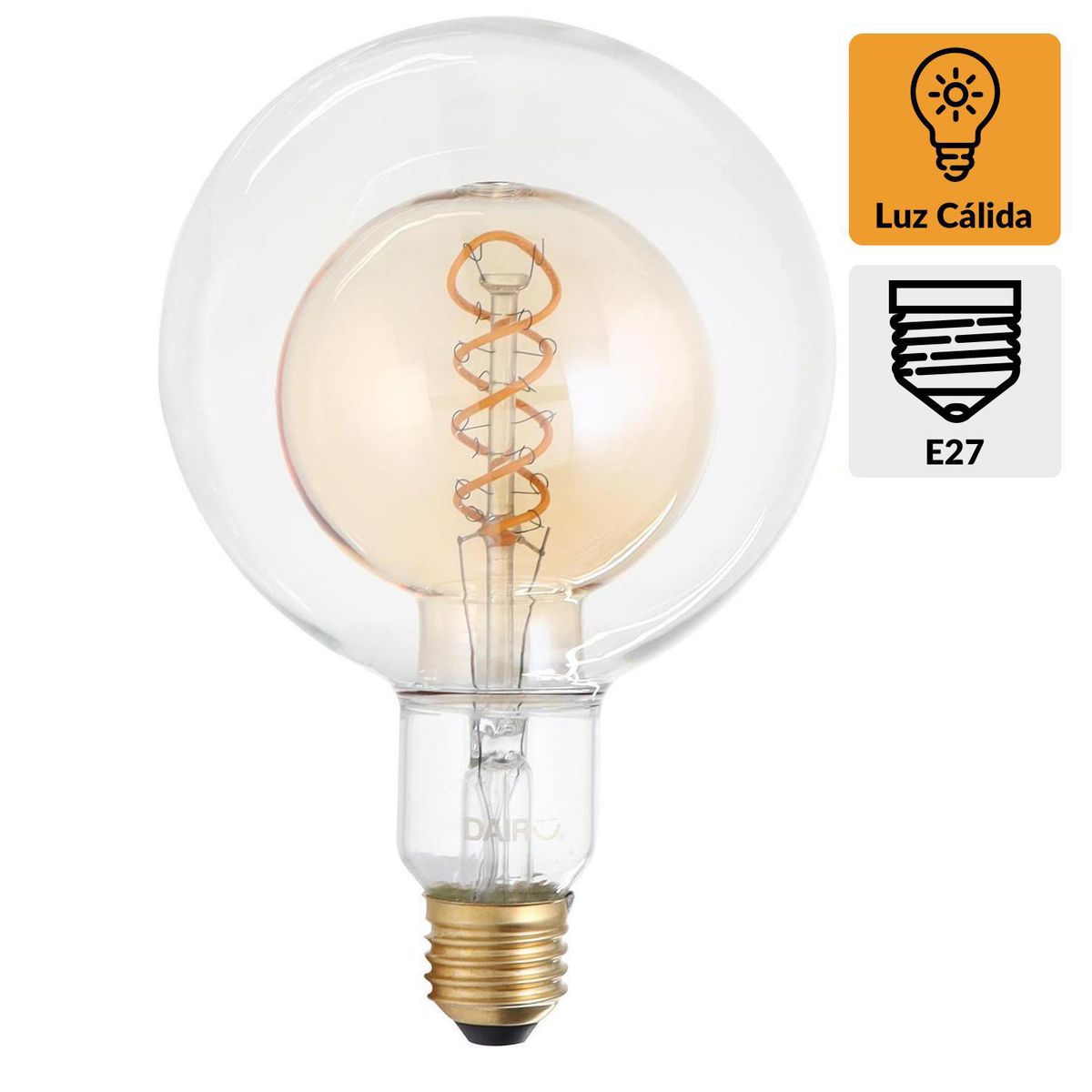 DAIRU - Led fila G125 E27 4 W ambar