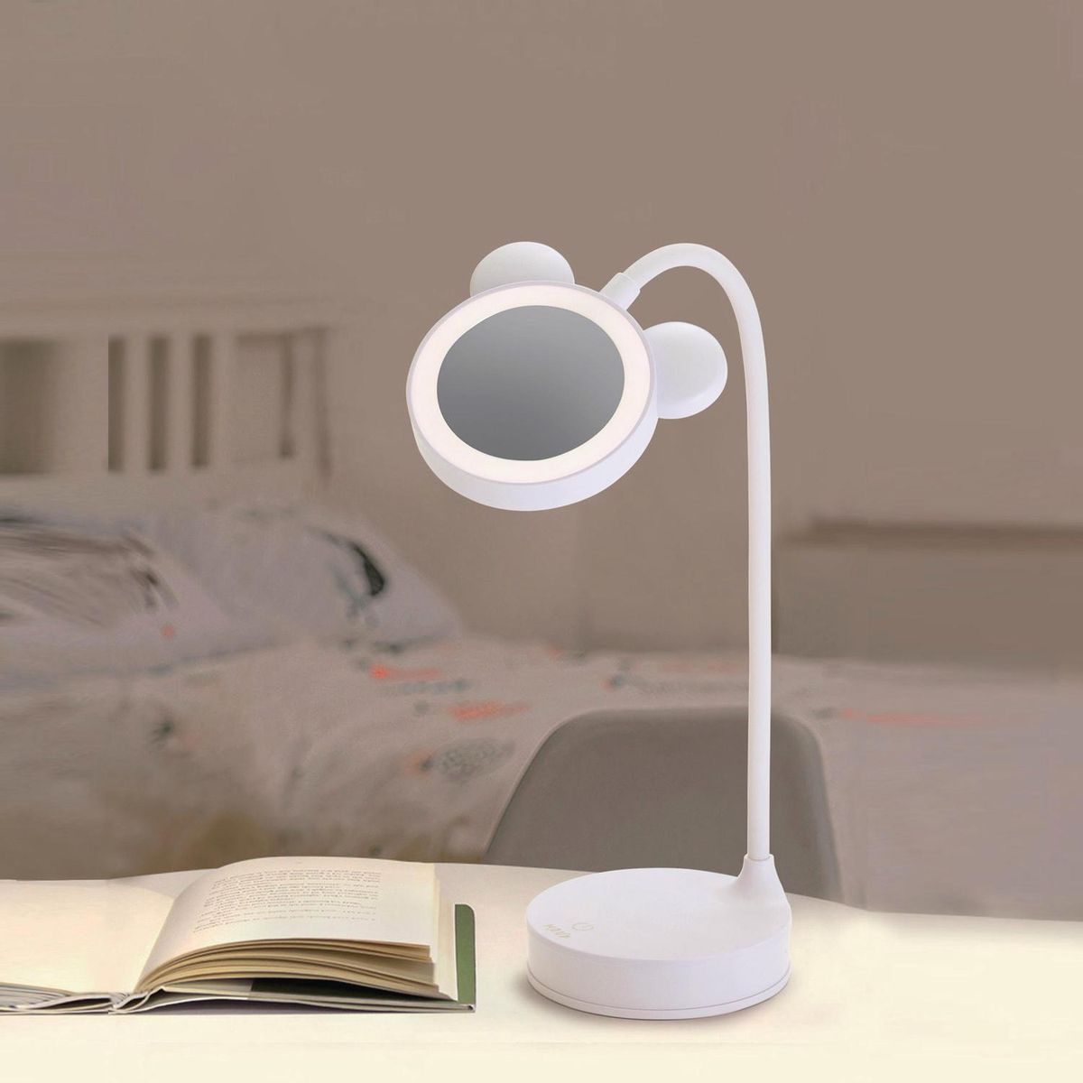 JUST HOME COLLECTION - Lámpara Led Orejas BS73007W Blanco 10x25 cm