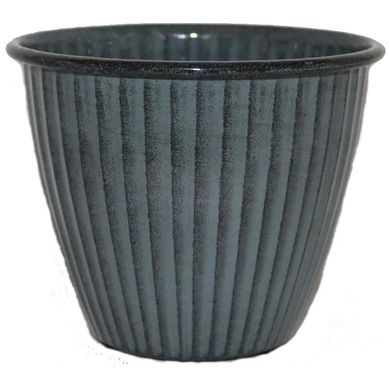 Macetero metal Sheridan 20 cm gris.