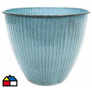 Macetero metal Sheridan 30 cm azul