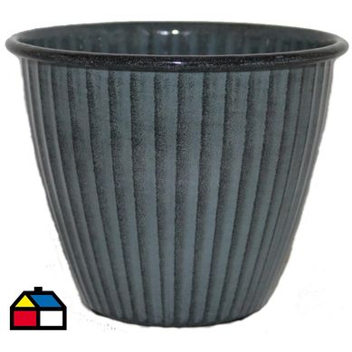 Macetero metal Sheridan 33 cm gris