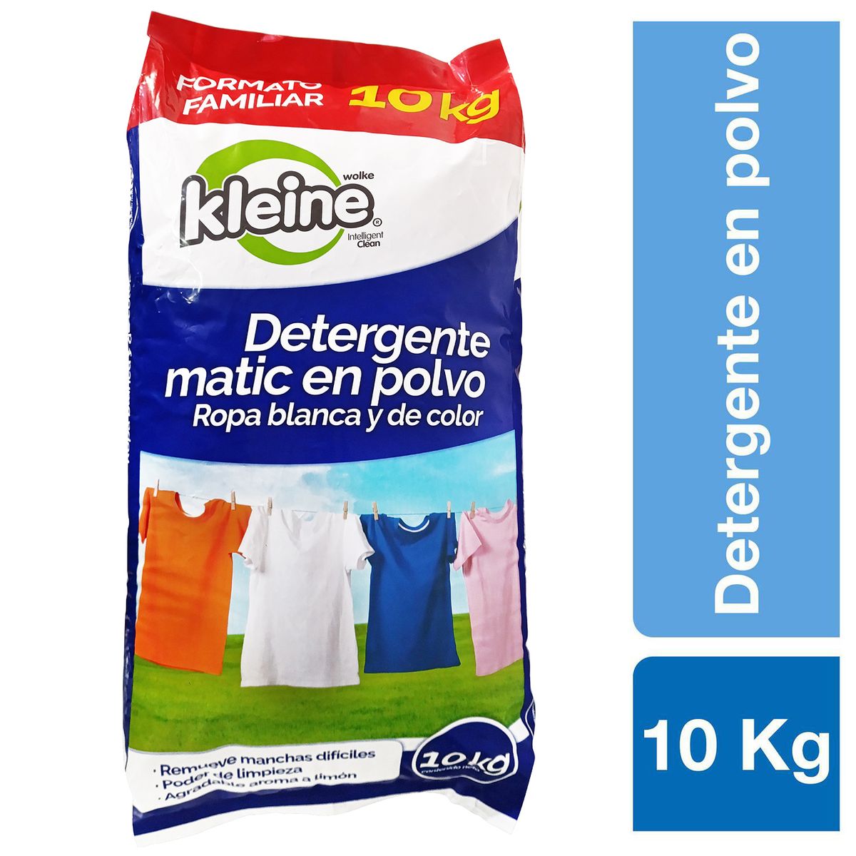 KLEINE WOLKE - Detergente En Polvo Kleine Wolke 10 Kg Aroma Limón Ropa Blanca y Color