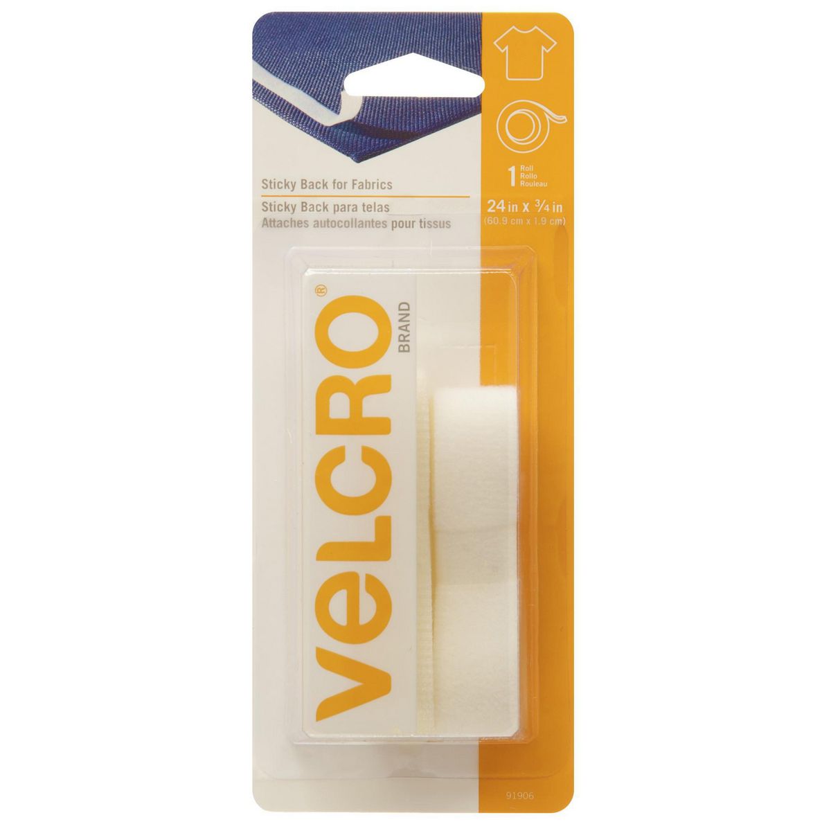 VELCRO - Cinta adhesiva color blanco