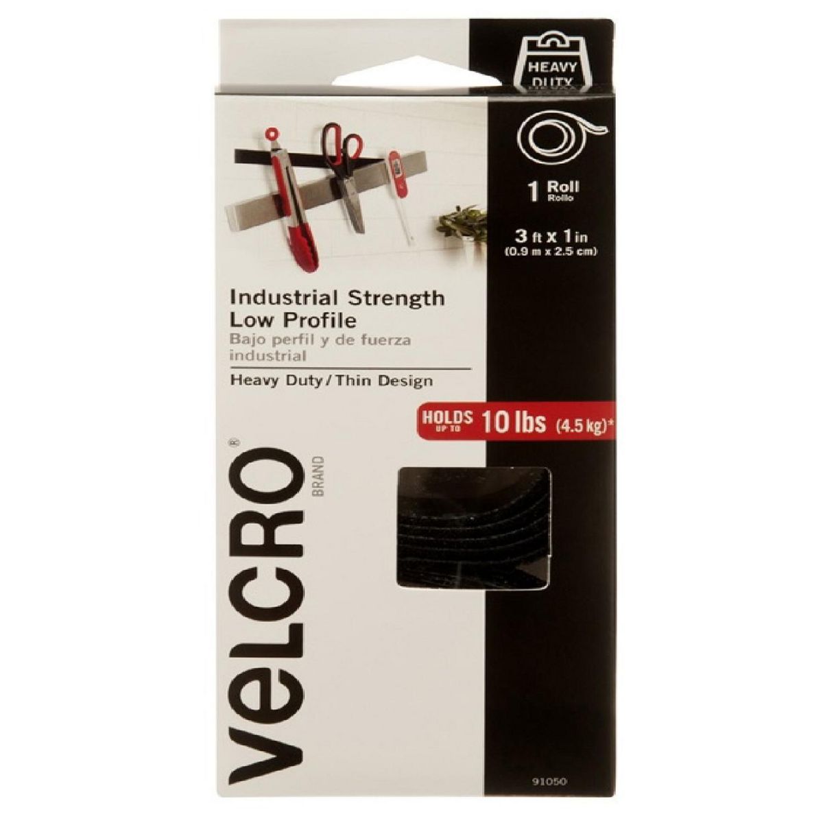 VELCRO - Cinta adhesiva color negro