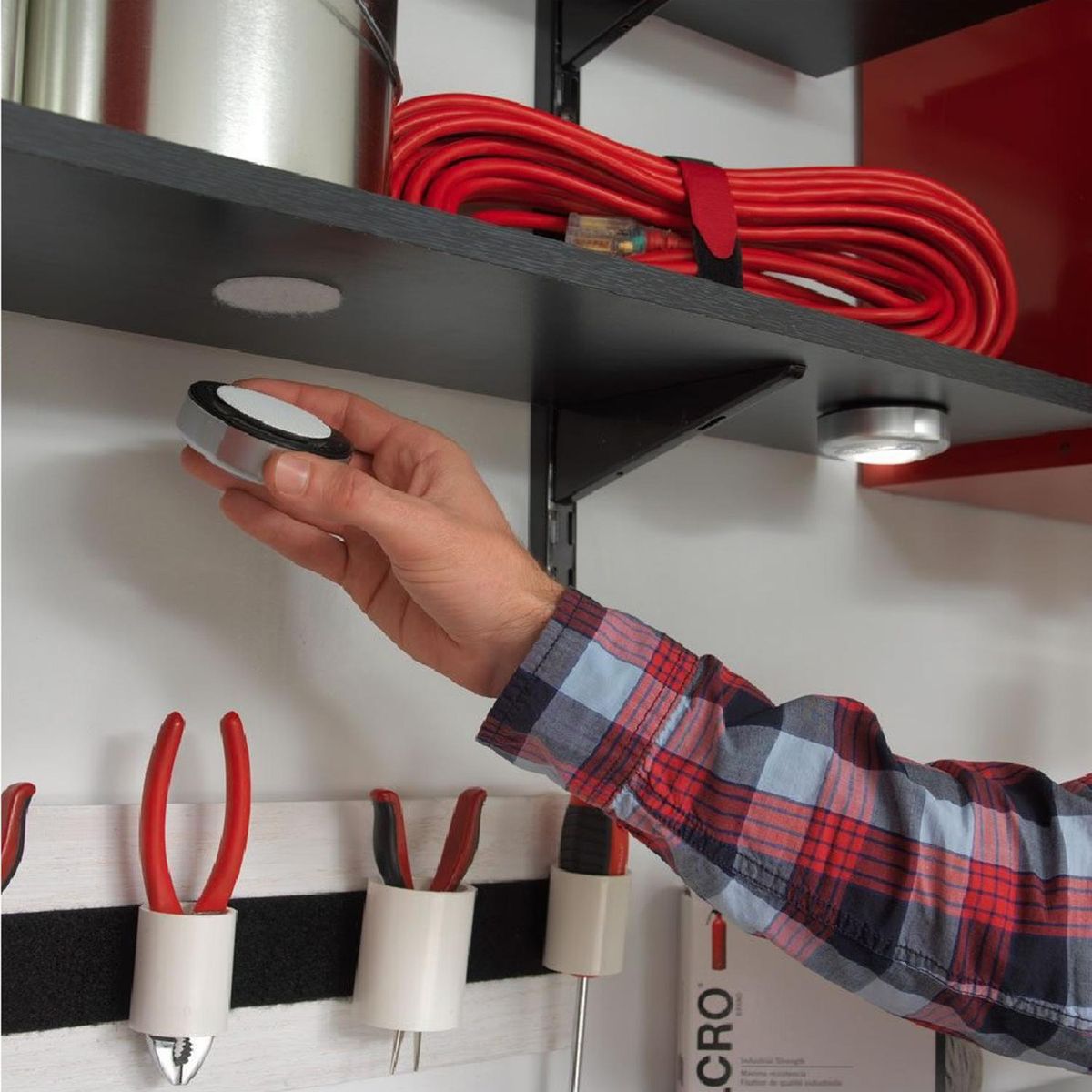 VELCRO - Punto gancho adhesivo fuerte blanco