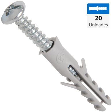 Tarugo + Tornillo 5mm 20 unidades