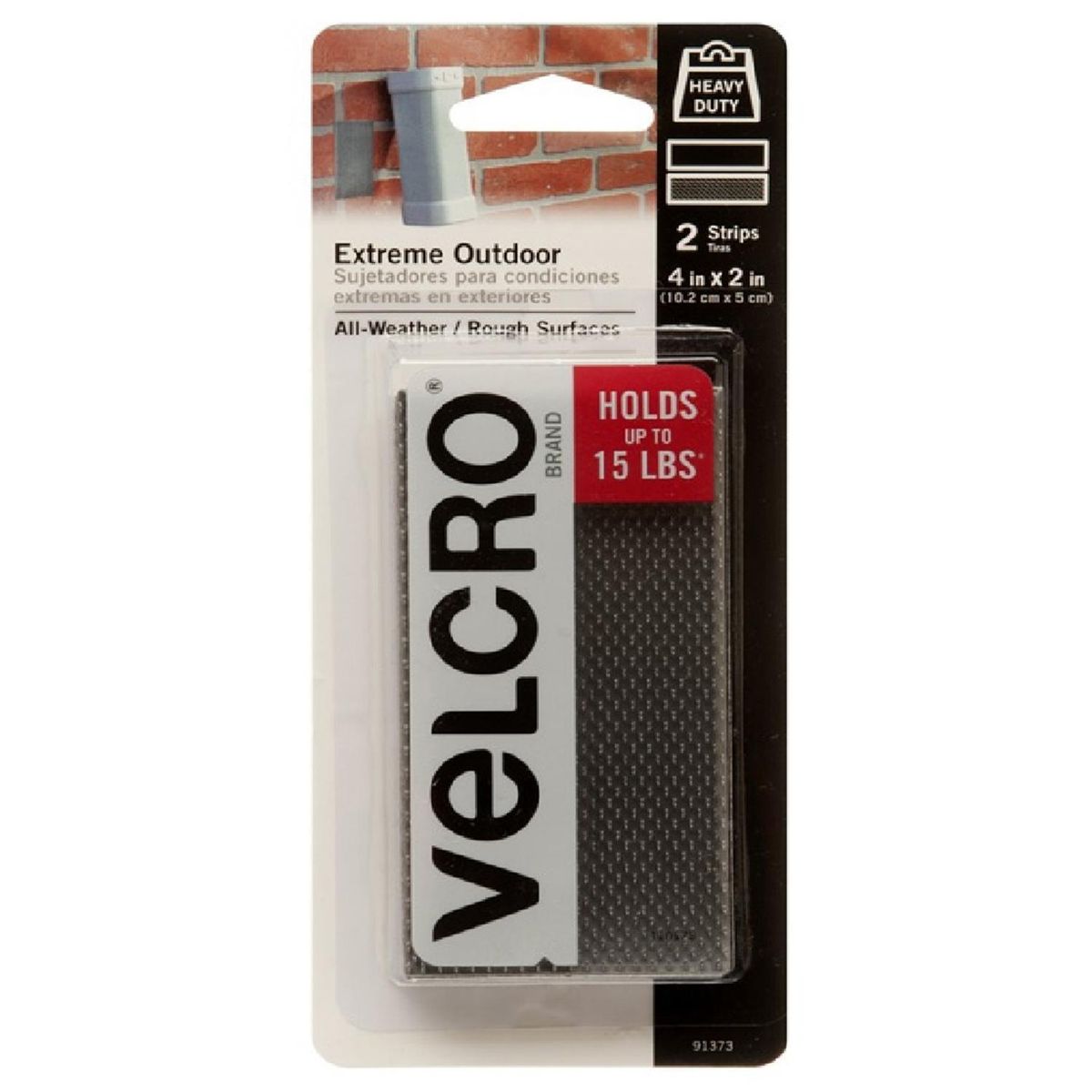 VELCRO - Tiras de cinta adhesiva gris