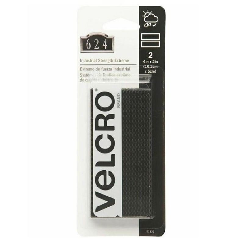 VELCRO - Tiras de cinta adhesiva negro