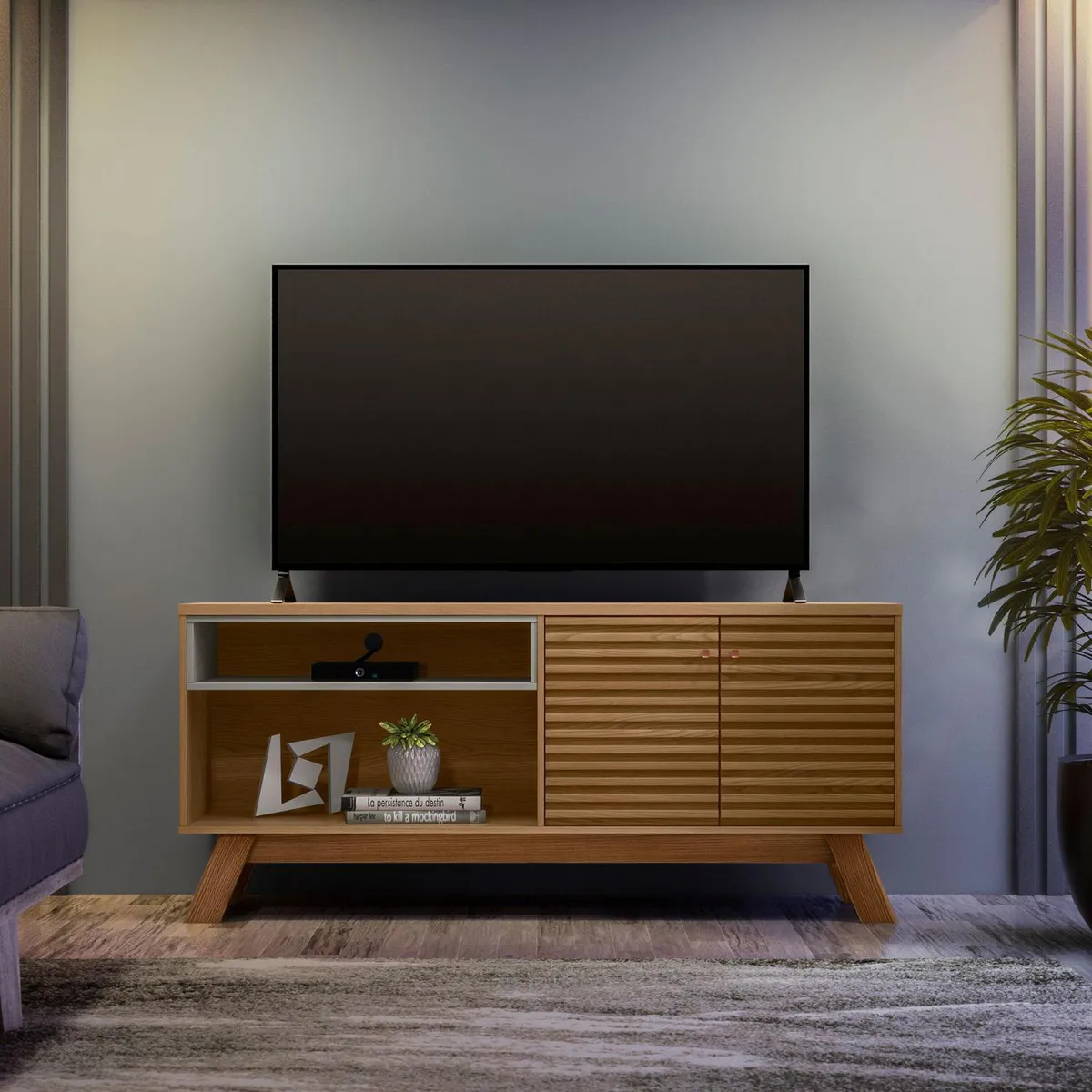 JUST HOME COLLECTION - Mesa TV 65 " Inka Café 160x71x36 cm