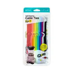 WRAP IT STORAGE - Amarra cables colores 20 un 5 y 8"