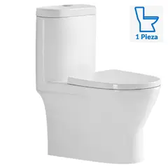 CORONA - Sanitario One piece a Piso 30,5 cm 4.8 Litros Lugo Blanco
