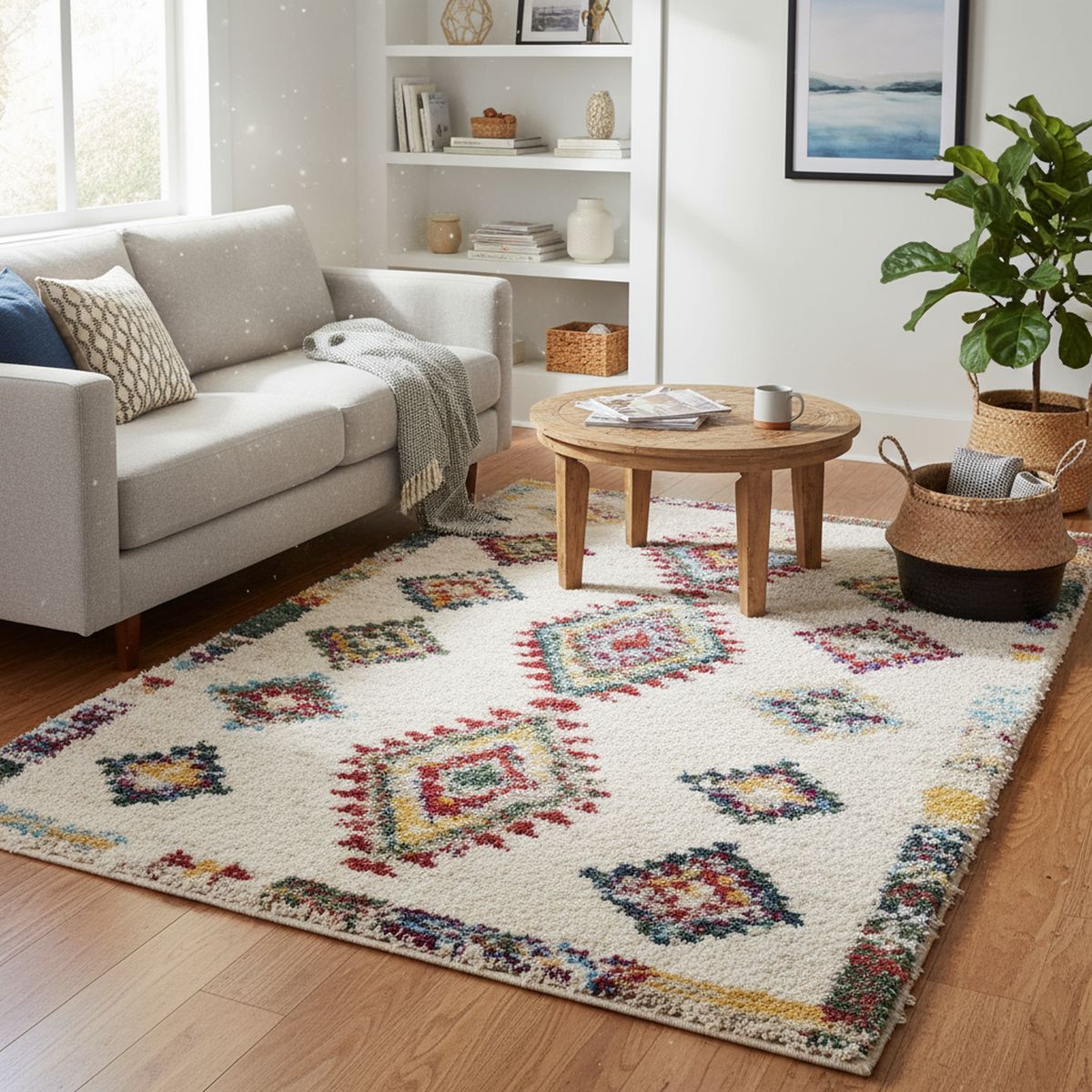 JUST HOME COLLECTION - Alfombra Sherpa 160x230 cm Polipropileno Multicolor